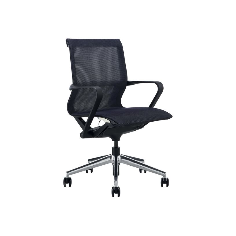 3700339883707-Chaise HARRY - pieds sur roulettes - avec accoudoirs - noir-P_400000330_2-1