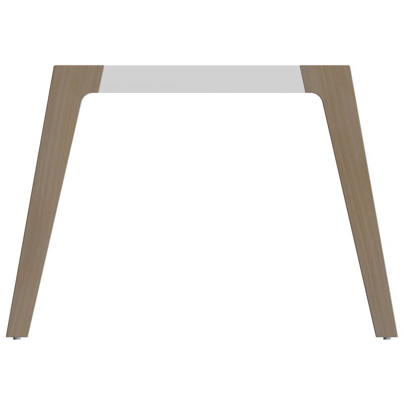 3253310171763-Bureau WOODY Manager - L180 x P100 x H72,5 cm - pieds chêne traverse blanche - plateau im-P_400001883_2-1