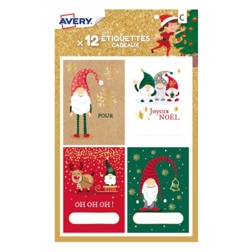 5014702140778-12 étiquettes cadeaux de Noël, lutins-P_400002026_2-0