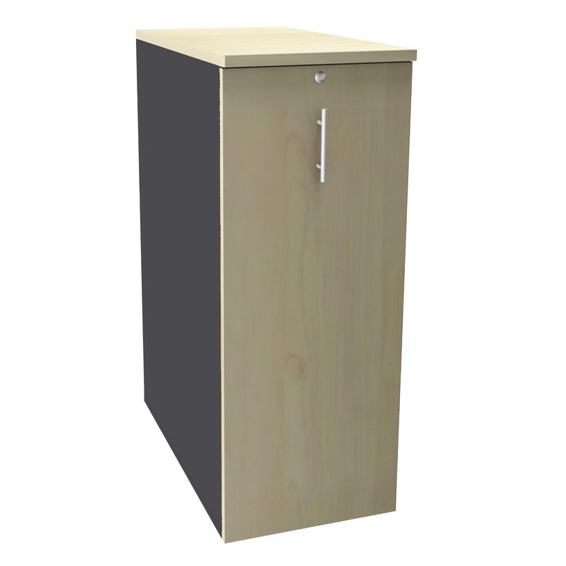 3253310171022-Caisson TOWER - L44 x H114 x P80 cm - 3 tablettes + 1 support DS réglable - structure anthracite - dessu-P_400002640_1-0