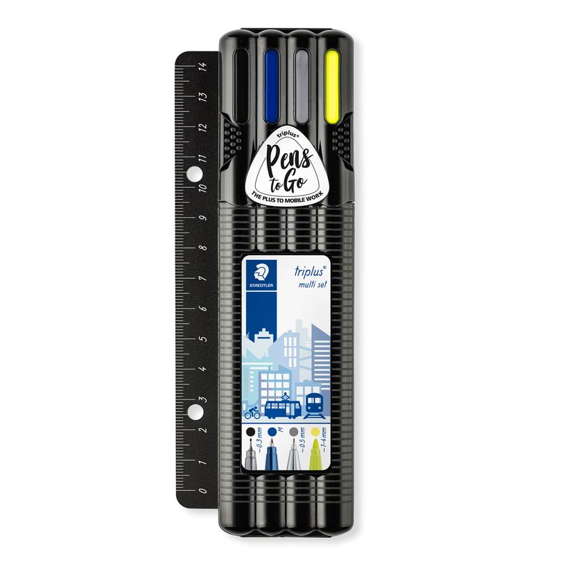 4007817342145-STAEDTLER triplus multi set 34 - Pack de stylo à bille, feutre fin, surligneur et crayon -P_400004066_1-0