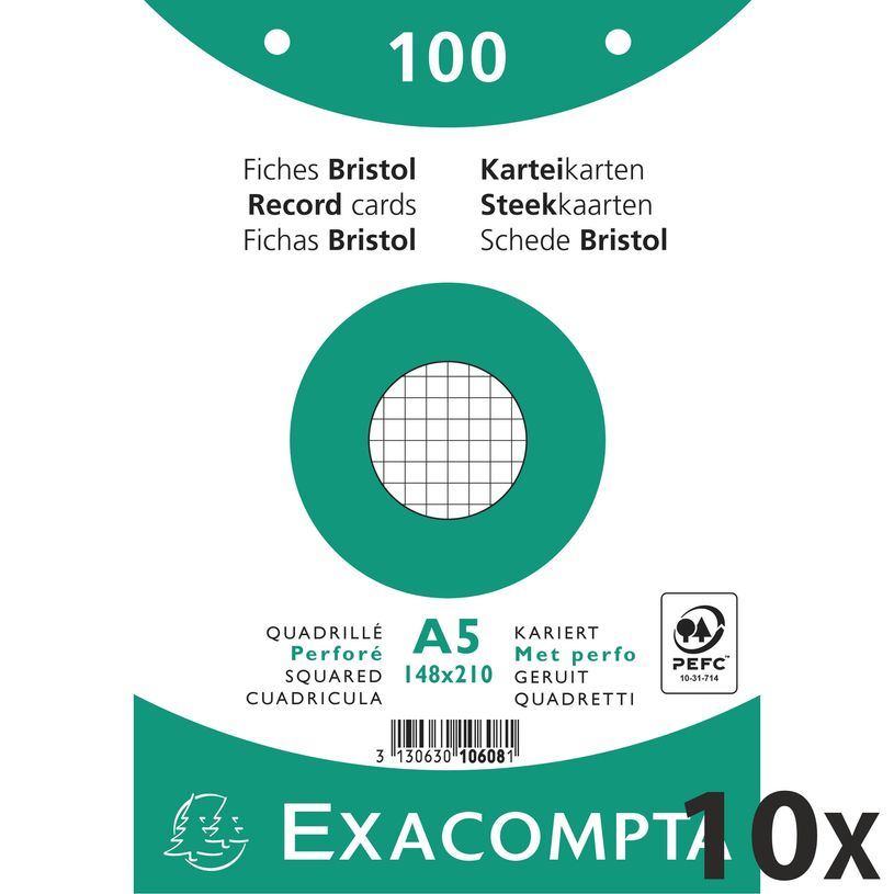 3130631106080-Exacompta - 10 Packs de 100 Fiches Bristol - A5 - petits carreaux - perforées - blanc-P_400005612_2-0
