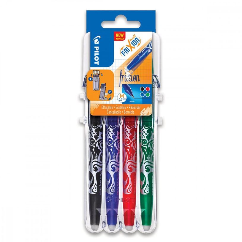3131910546795-Pilot Frixion Ball - 4 Rollers effaçables - couleurs assorties-P_400005860_1-0