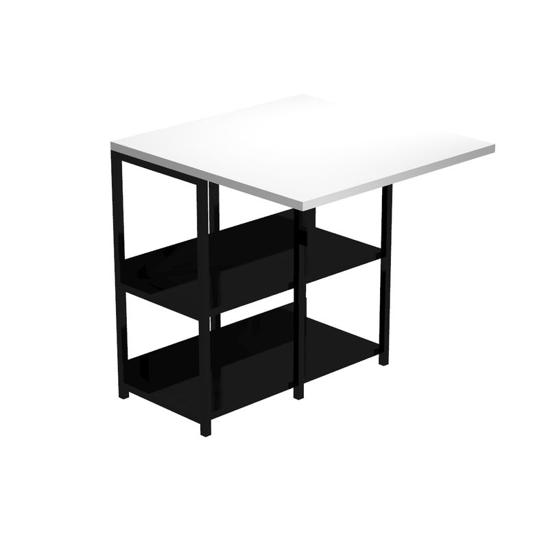7331910021575-Bureau repliable avec structure métallique - 69 cm - blanc-P_400007194_3-2