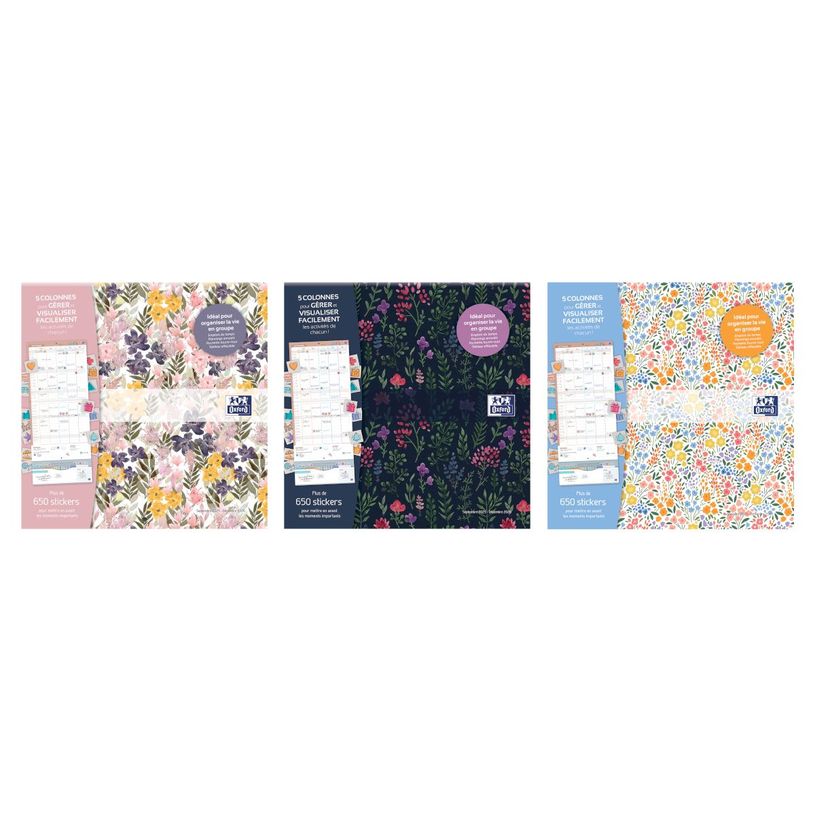 3147280205156-Calendrier Flowers 16 mois - 30 x 30 cm - différents modèles disponibles - Oxford-P_400007212_6-3