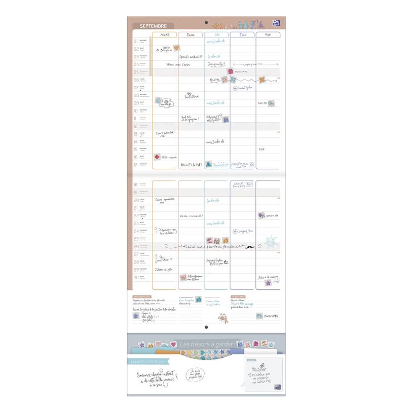 3147280205156-Calendrier Flowers 16 mois - 30 x 30 cm - différents modèles disponibles - Oxford-P_400007212_8-5