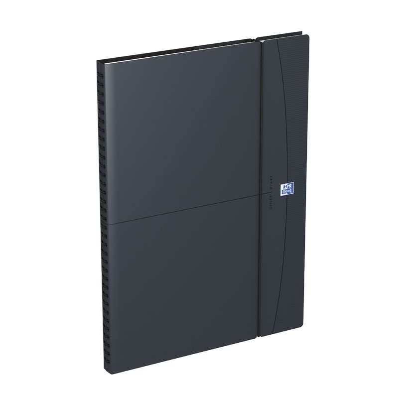 3147280205224-Agenda Oxford Office - 1 semaine sur 2 pages - 21 x 29,7 cm - gris/noir - Hamelin-P_400007216_1-0