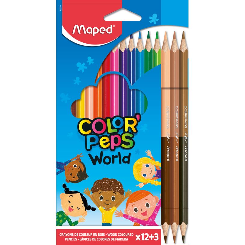 3154148320715-Maped Color'Peps - 12 crayons de couleur + 3 crayons de couleur duo SKIN-P_400008418_1-0