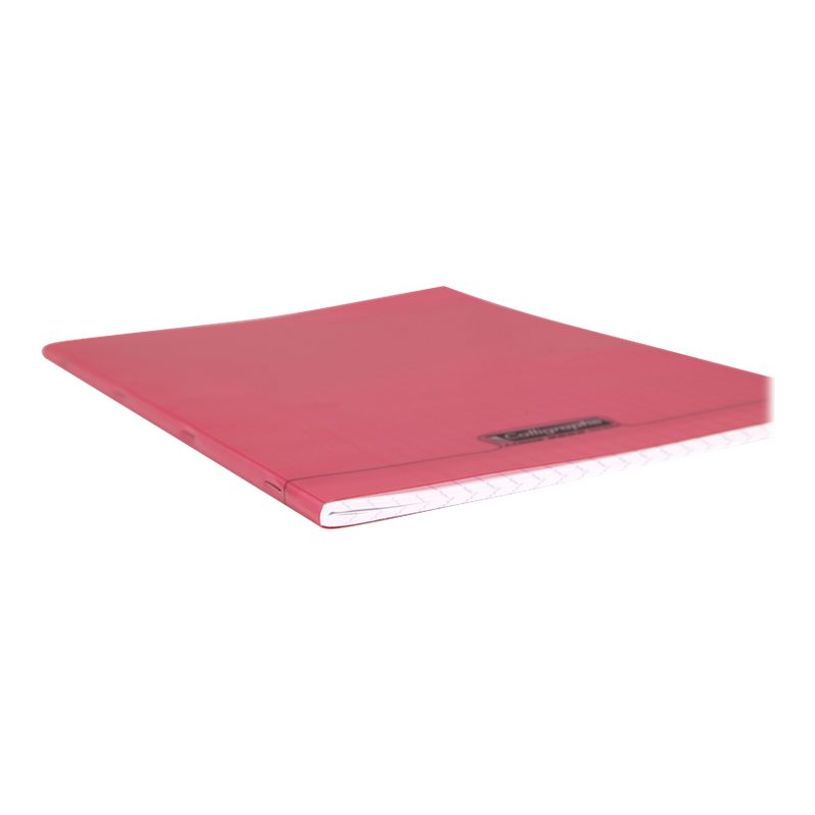 3210330181813-Calligraphe 8000 - Cahier polypro 24 x 32 cm - 96 pages - grands carreaux (Seyes) - rose-P_400008793_2-1