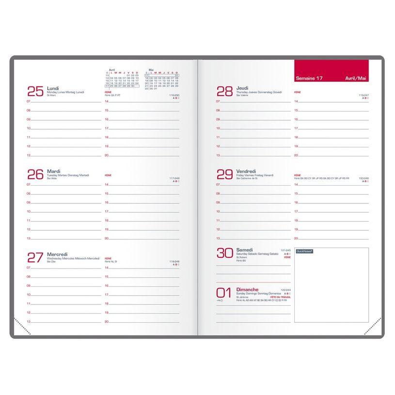 3147280218880-Agenda Oxford Mode - 1 semaine sur 2 pages - 10 x 15 cm - rose - Hamelin-P_400009462_2-1