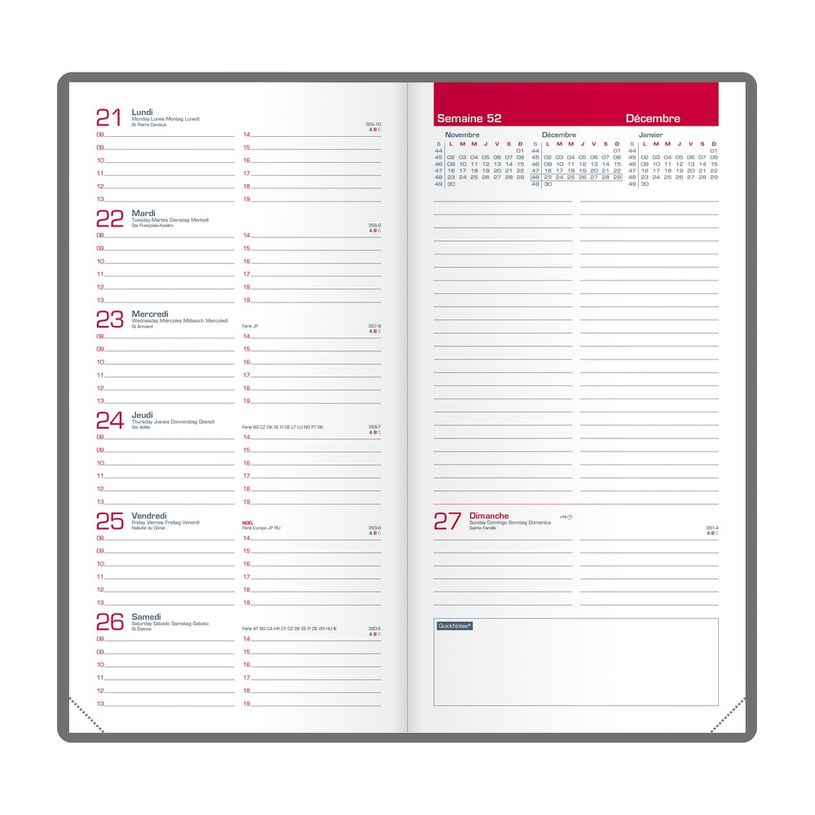 3147280208577-Agenda Oxford Mode - 1 semaine sur 2 pages - 9 x 17 cm - disponible dans différentes coul-P_400009466_6-5