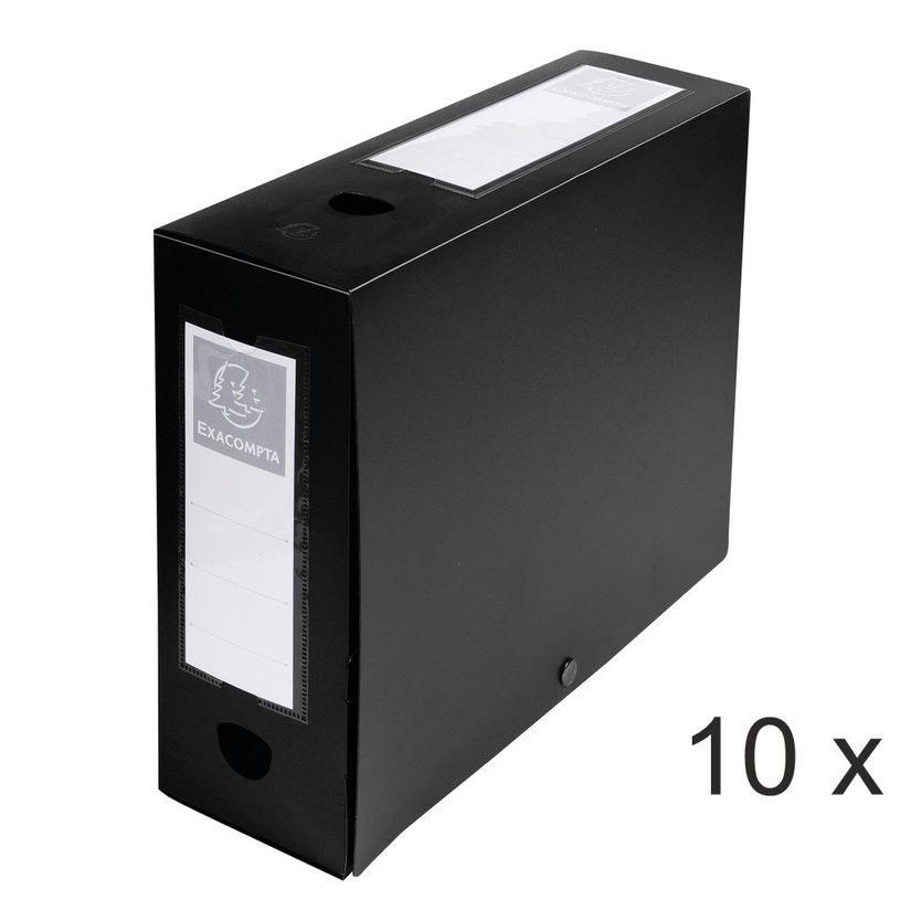 3130632599317-Exacompta - 10 Boîtes de classement à pression - dos 100 mm - noir - polypro-P_400010597_1-0