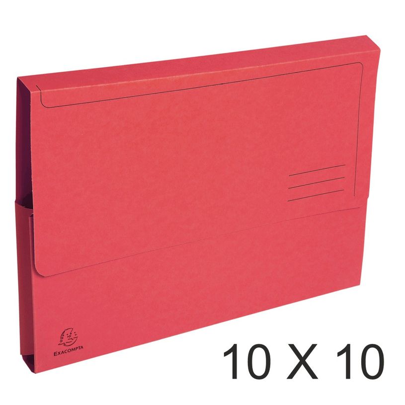3130632469757-Exacompta Forever - 10 Paquets de 10 Chemises poche - 290 gr - rouge-P_400010794_2-0