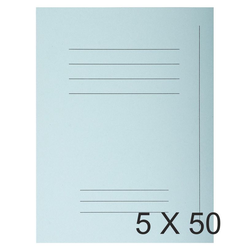 3288584351061-Exacompta Forever - 5 Paquets de 50 Chemises imprimées - 220 gr - bleu clair-P_400010965_1-0
