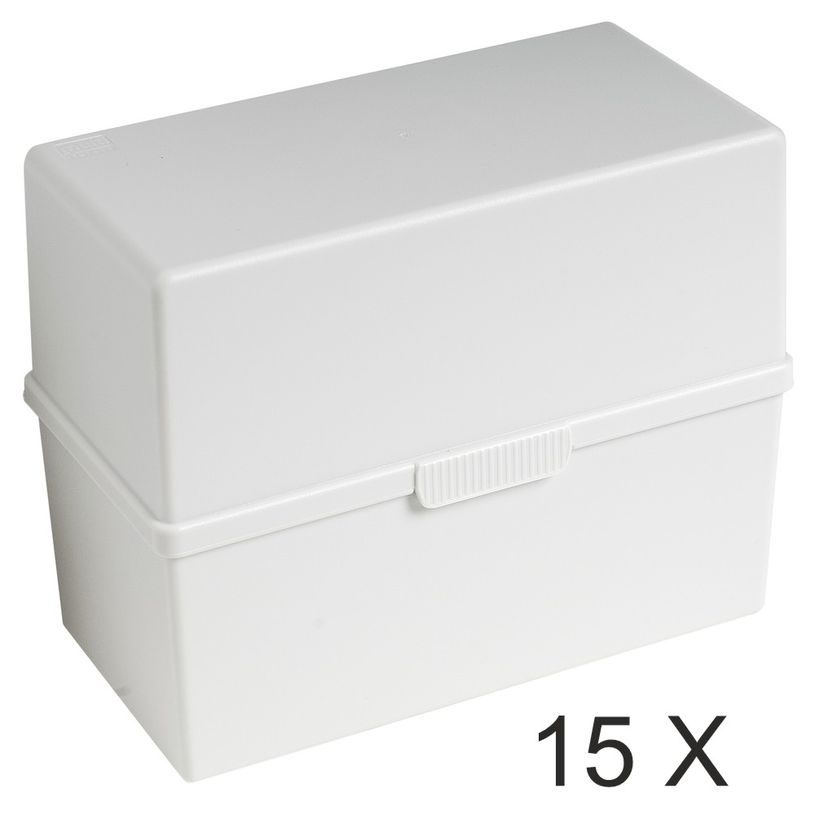 9002493042056-Exacompta - 15 Boîtes à fiches - A5 - pour 200 cartes - gris lumière-P_400011609_1-0