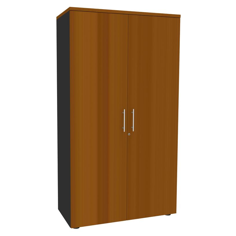 0404000124580-Armoire haute EXPRIM/LOFTER - H180 x L80 x P47 - 2 portes - Corps Anthracite - Dessus et p-P_400012458_1-0