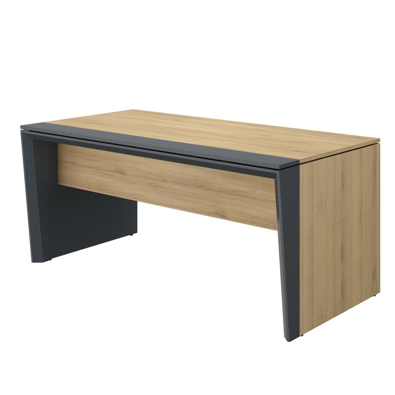 3483601088443-Bureau manager ARCADE - 165 cm - chêne/anthracite-P_400013547_1-0