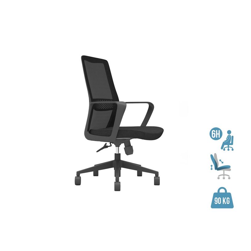 0404000144694-Fauteuil de bureau ZIGY - accoudoirs fixes - noir-P_400014469_1-0