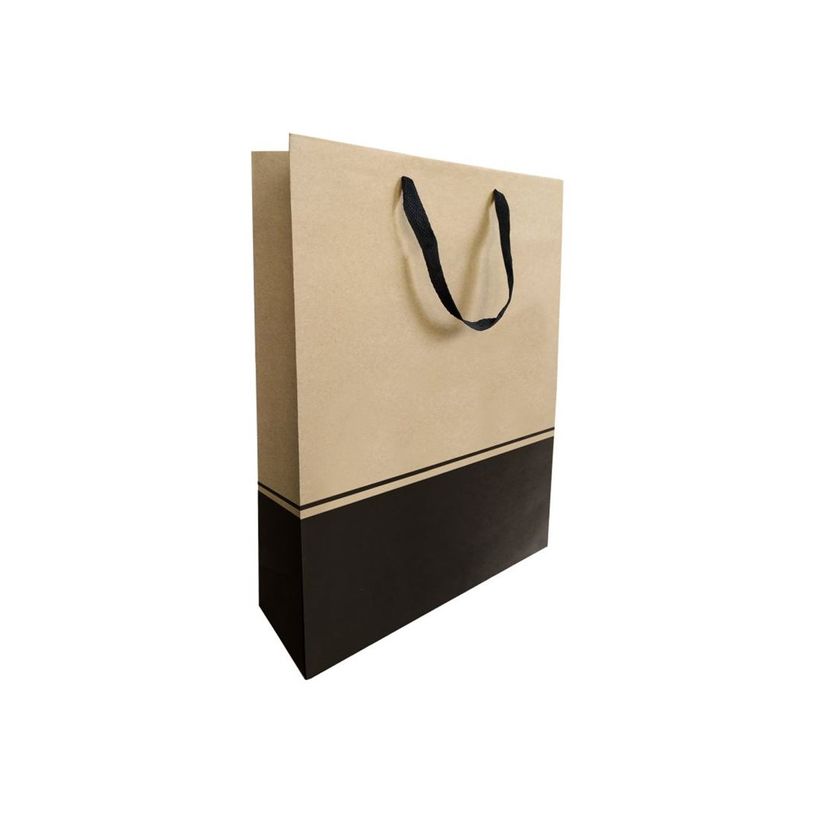0404051104708-Logistipack Seduction - 10 sacs cadeau pour 3 bouteilles - 27 cm x 9.5 cm x 38.5 cm - brun-P_405110470_1-0
