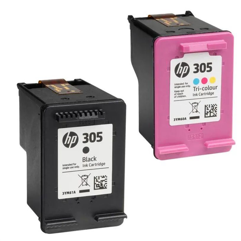 0195161166969-HP 305 - Pack de 2 - noir et 3 couleurs - cartouche d'encre originale (6ZD17AE)--1