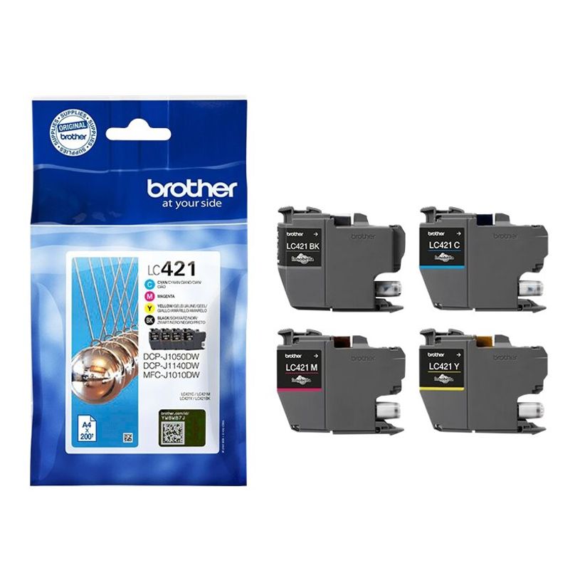4977766813600-Brother LC421 - pack de 4 - noir, jaune, cyan, magenta - cartouche d'encre originale-P_405112952_8-5