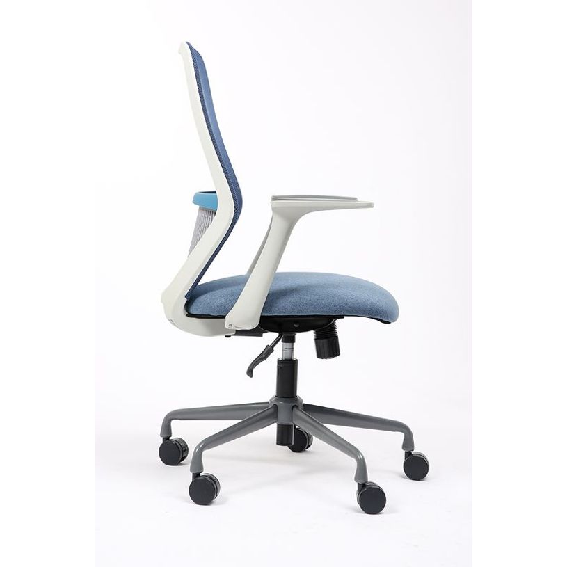 3701338802218-Fauteuil de bureau TIME - accoudoirs fixes gris clair - bleu-P_405113818_4-3
