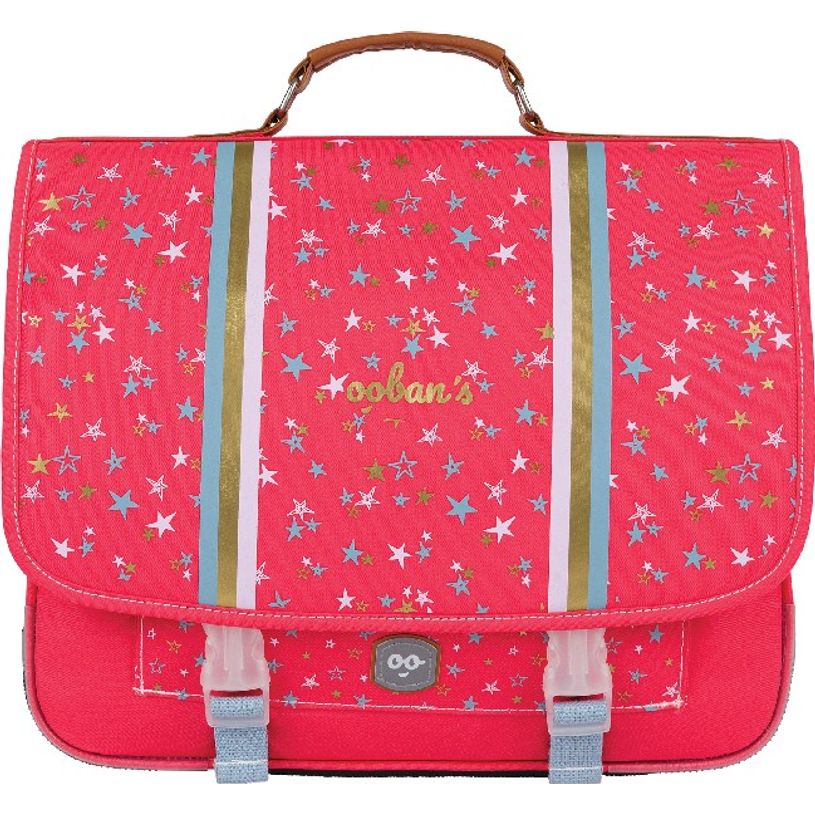 3662498003535-Cartable Ooban's Stars - 38 cm - 2 compartiments - corail - Oberthur-P_405114298_2-1