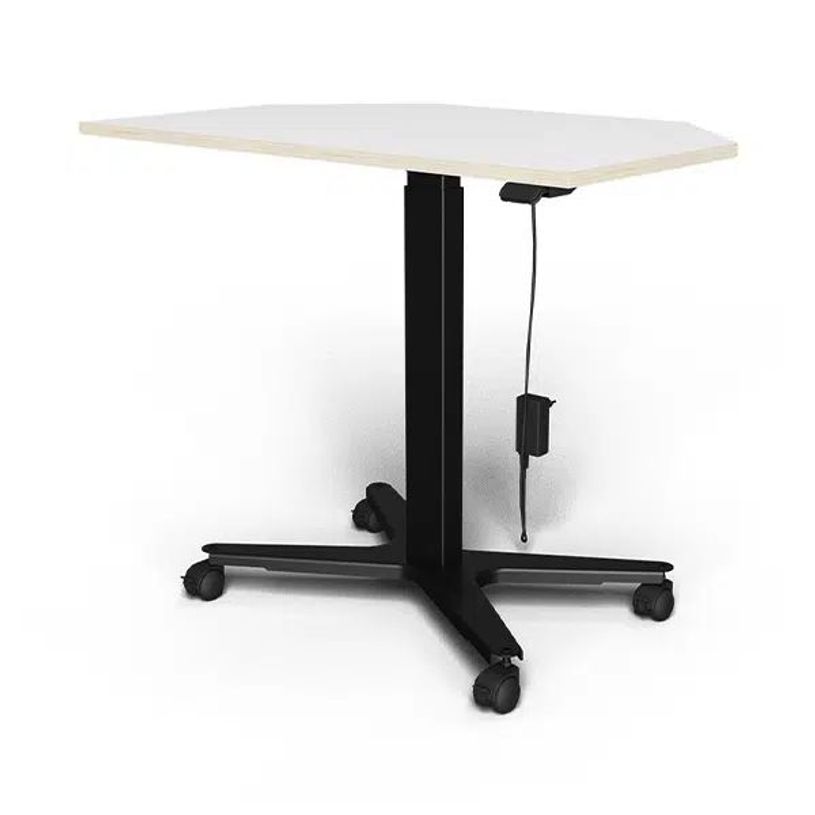 3760350282194-Bureau ELLIOT d'angle L100 - pieds noir - plateau Blanc laqué-P_405119091_1-0