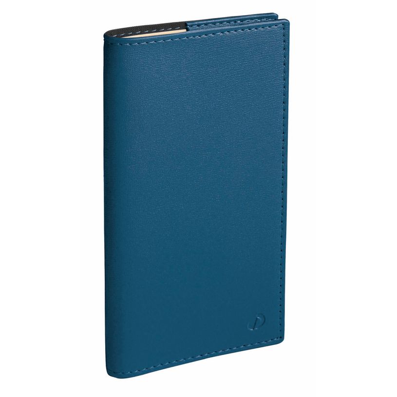 3371010488827-Agenda de poche Soho Planital avec répertoire - 1 semaine sur 2 pages - 8,8 x 17 cm - bleu acier - Quo--0