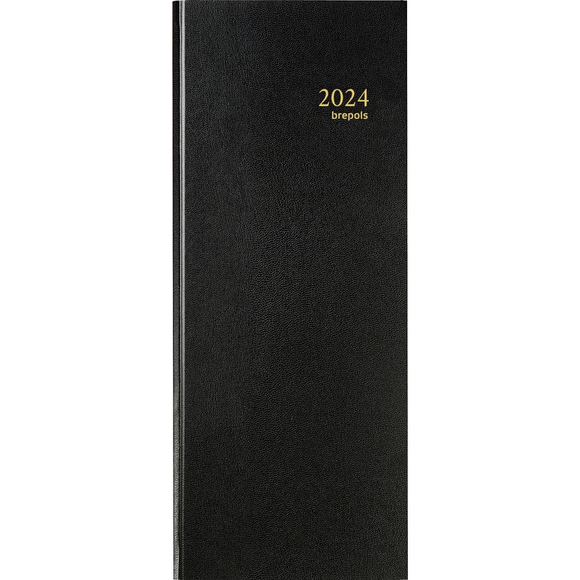 5412303101240-Agenda long Lima Saturnus - 1 semaine sur 2 pages - 12,8 x 33 cm - noir - Brepols-P_405120653_2-0