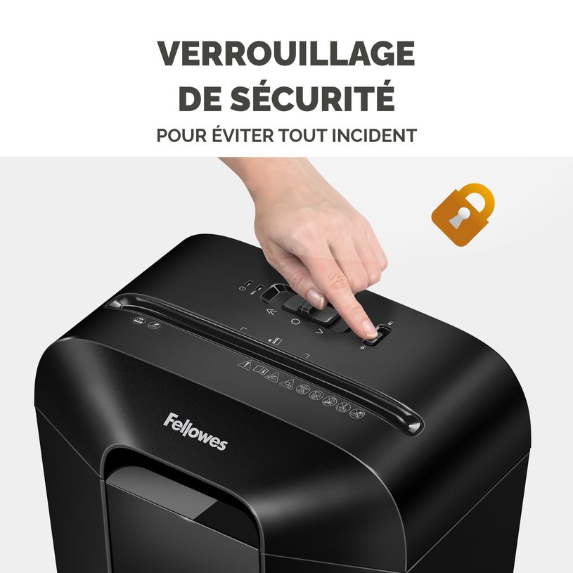 0043859771097-Fellowes Powershred LX41 - Destructeur de documents mini-cut - 8 feuilles - Corbeille 17 l-P_405127680_5-4
