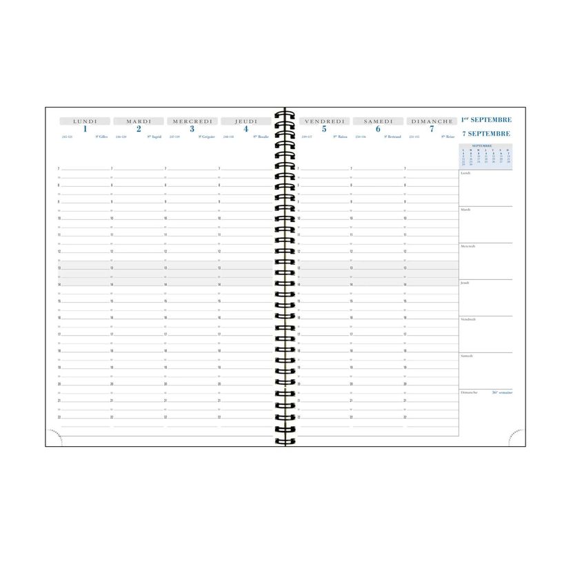 3660942081351-Agenda à spirale Casual - 1 semaine sur 2 pages - 16 mois - 21 x 29,7 cm - bleu foncé - -P_405128580_2-1
