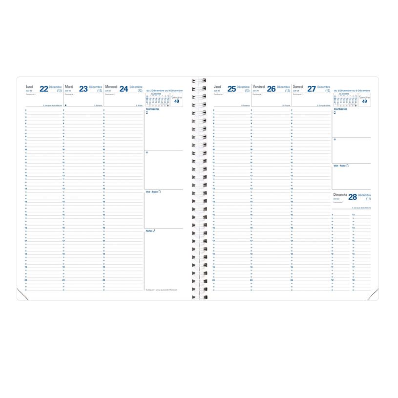 3371010482474-Agenda Impala Eurequart - 1 semaine sur 2 pages - 24 x 30 cm  - orange - Quo Vadis-P_405133170_2-1