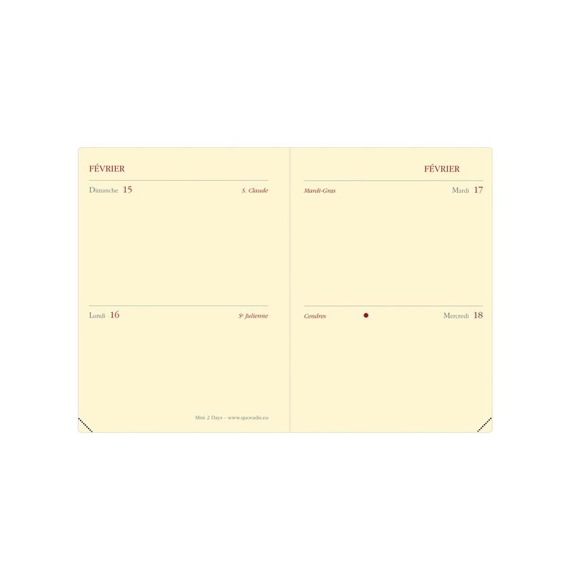 3371010480111-Agenda Impala Mini 2 Days - 2 jours par page - 7 x 10 cm - rouge - Quo Vadis-P_405133197_2-1