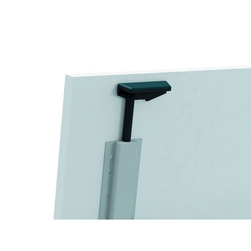 3253310160545-Table de réunion abattantes angle à gauche - L200 x P80 cm - pied alu - plateau imitatio-P_405133455_3-3