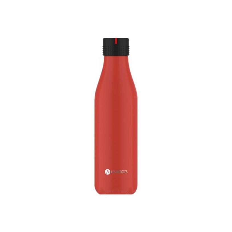 3614300019623-Les Artistes Paris - Gourde Bouteille isotherme 500 ml - rouge - acier inoxydable-P_405133508_1-0