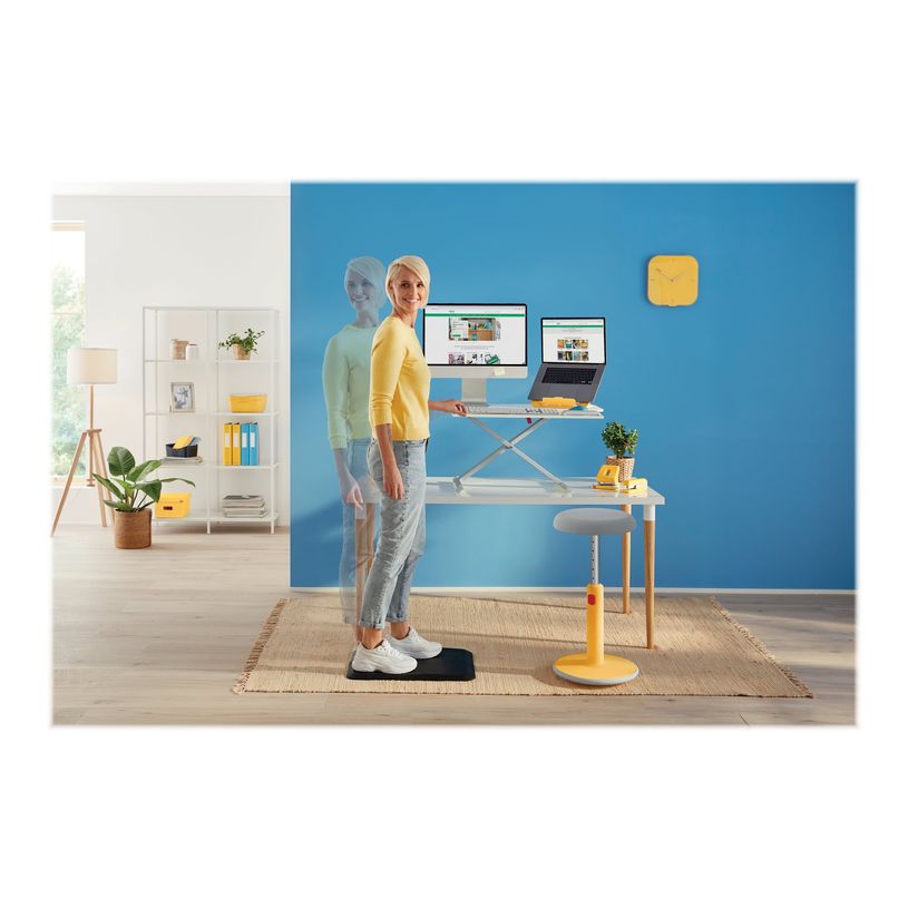 4002432129454-Leitz Ergo - Tabouret ergonomique assis/debout - hauteur réglable jusqu'à 79 cm - Jaune -P_405148760_5-3