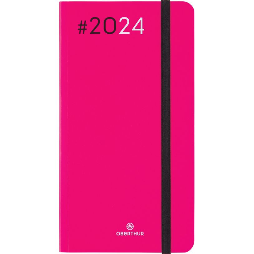 3664447156590-Agenda de poche Flex - 1 semaine sur 2 pages - 9,5 x 17,5 cm - fuchsia - Oberthur-P_405148939_1-0