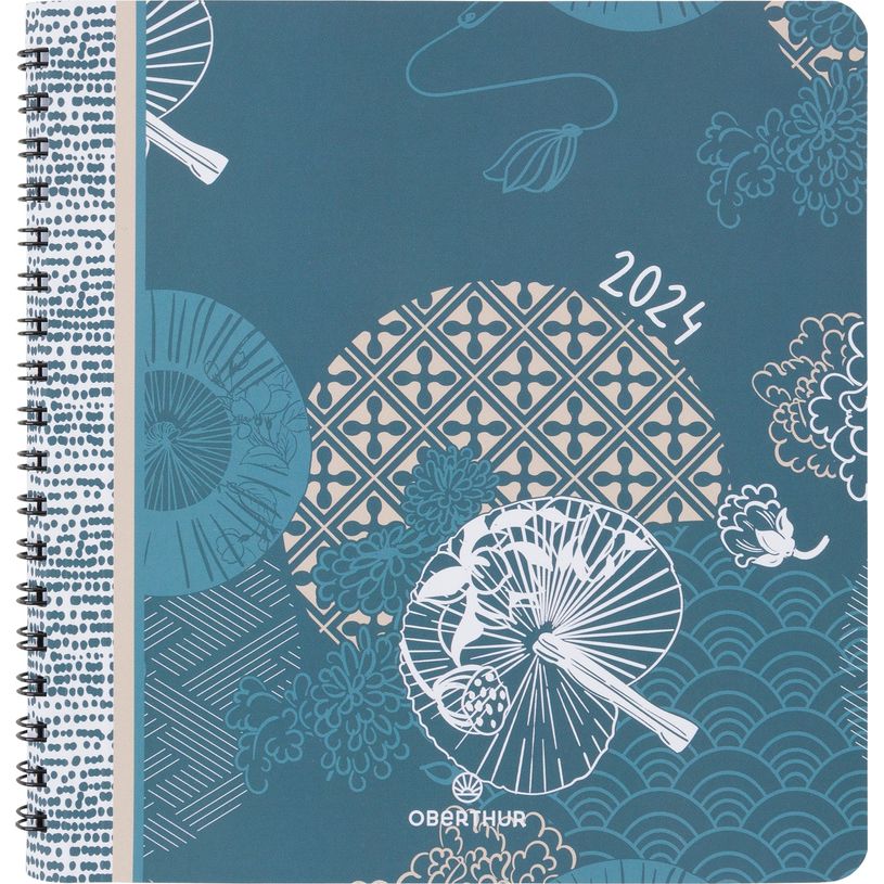3664447156880-Agenda à spirale Tokyo - 1 semaine sur 2 pages - 16 x 16 cm - rouge - Oberthur-P_405148945_1-0