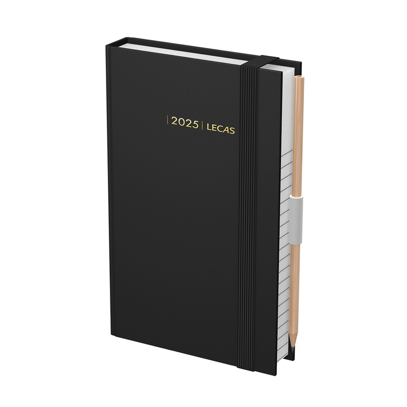 3147280262135-Lecas Chantier - Agenda 1 jour par page avec crayon - 8 x 13 cm - noir-P_405149797_1-0