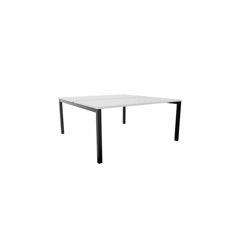 3617350003628-Bureau Bench ARIAL - L160 x P165 cm - plateau blanc - pieds noirs-P_405153447_1-0