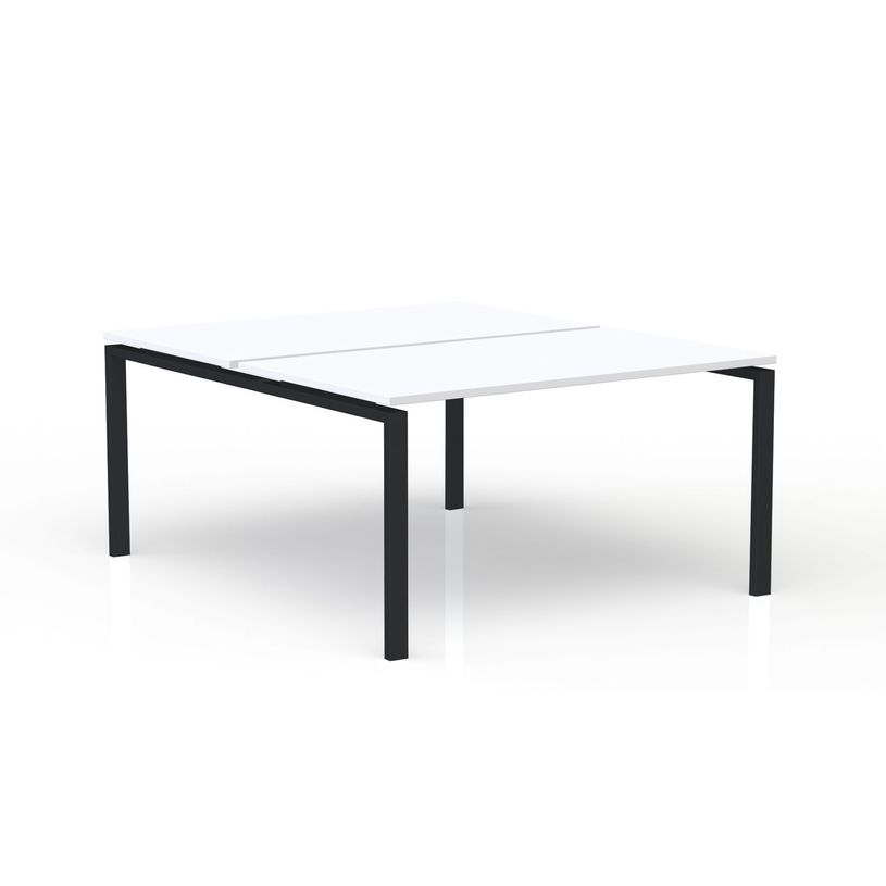 3617350005493-Bureau Bench CONECT - L140 x P165 cm - plateau blanc - pieds noirs-P_405153693_1-0