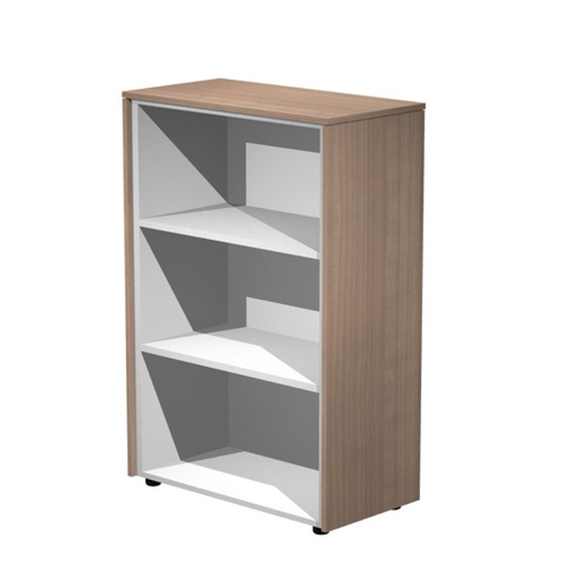 7331920003363-Armoire mi-haute Flora - L82,8xP43xH119,8 cm - portes mélaminés - 2 étagères - merisie-P_405154475_2-1