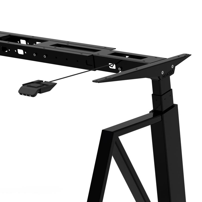 3760350283108-Bureau électrique THEODORE - L180x80cm - Pieds noir - plateau chêne stone-P_405156137_3-2