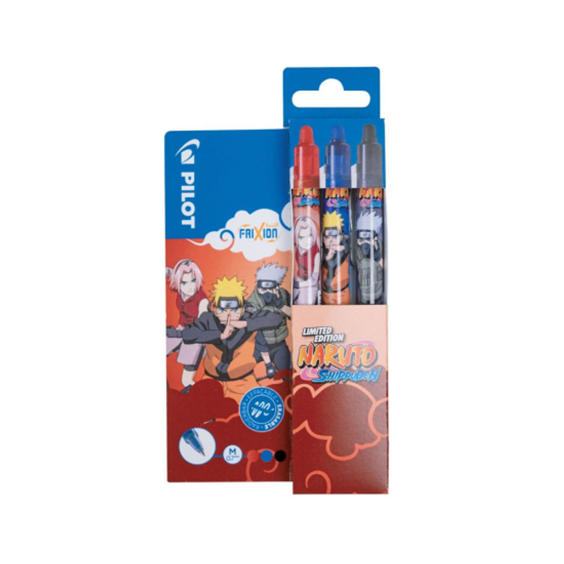 3131910435181- Pilot Frixion Ball Clicker Naruto - Pack de 3 Rollers effaçables - 0,7 mm - couleurs ass-P_405158020_1-0