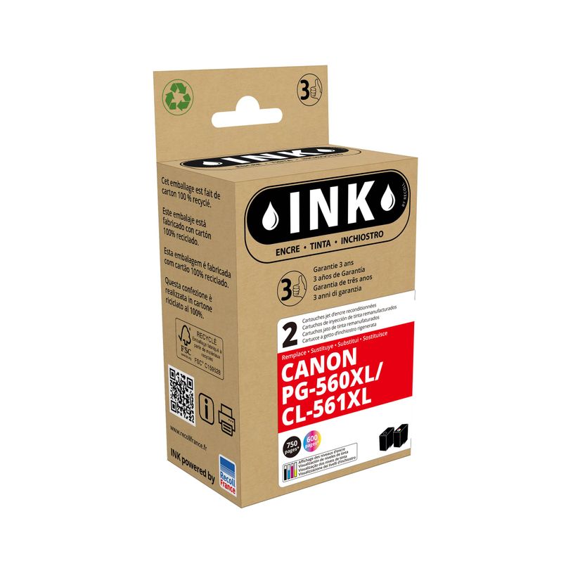 8720282008946-Canon PG-560XL/CL-561XL - pack de 2 - noir, couleur (cyan, magenta, jaune) - Ink-P_405160693_1-0