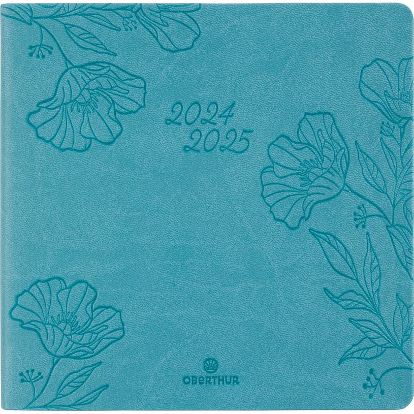 3664447168708-Agenda Summerside - 1 semaine sur 2 pages - 16,5 x 16,5 cm - vert turquoise - Oberthur-P_405162226_1-0