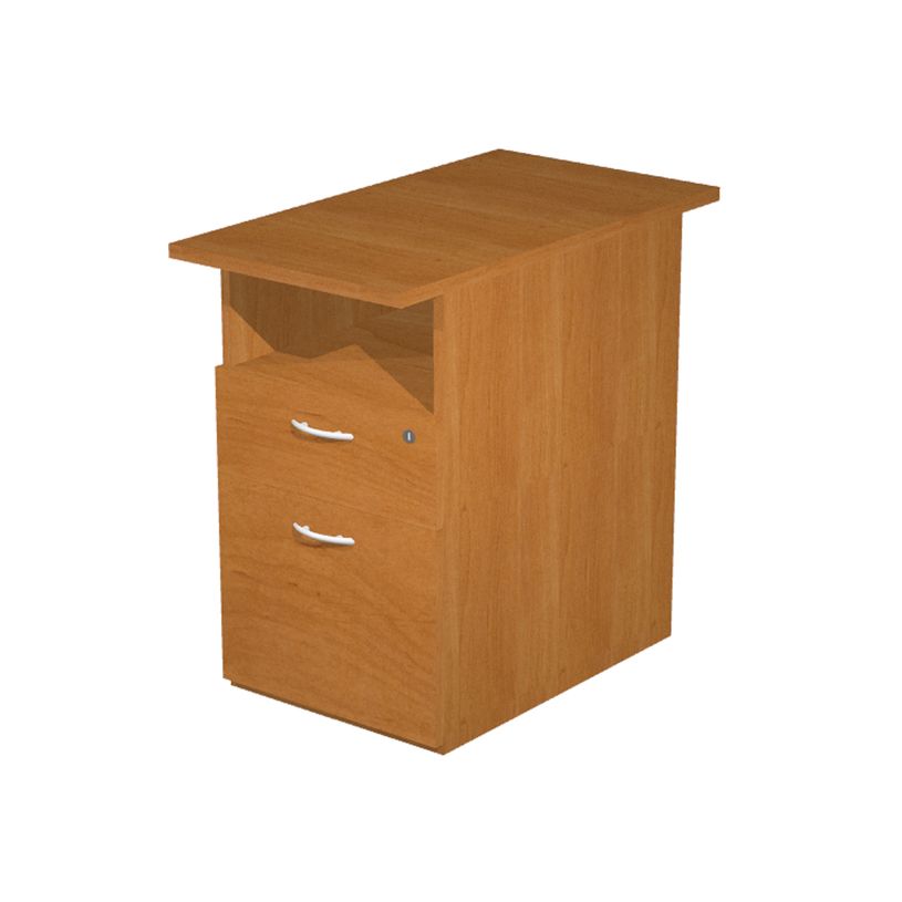 7331910003540-Caisson hauteur bureau Trend - L43xP80xH72 cm - 2 tiroirs dont 1 DS + 1 niche - aulne-P_405165786_1-0