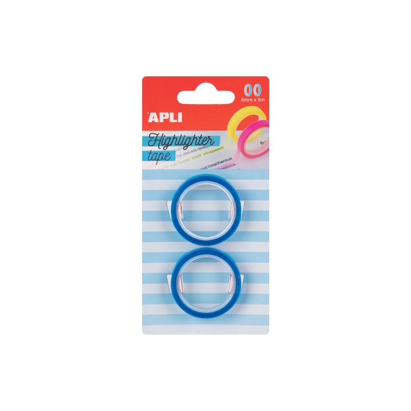 8410782196655-APLI kids - Highlighter tape - 2 pièces - 6 mm x 5 m - bleu fluorescent, vert fluorescent, rose fluorescent, -P_405184298_4-5