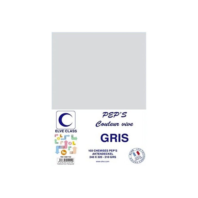 3416795912140-Elve Class Pep's - 102 chemises - 210 gr - 240 x 320 mm - gris-P_405185654_1-0